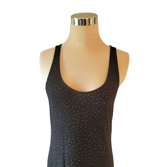 H&M Black & Pink Polka Dot Maxi Dress Size M - Picture 2 of 7